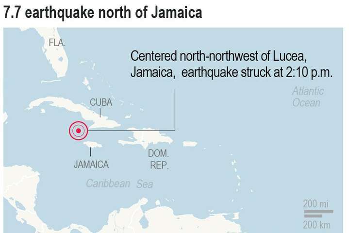 Возле Ямайки произошло мощное землетрясение: существует угроза цунами