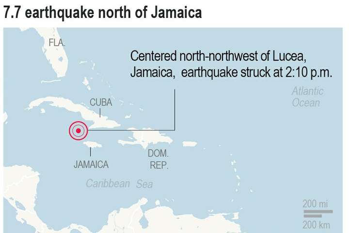 Біля Ямайки стався потужний землетрус: є загроза цунамі