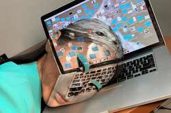 Художница превращает свое лицо на полотно, чтобы создавать фантастические оптические иллюзии