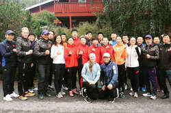 Бьорндален та Домрачева у Китаї з місцевими біатлоністами