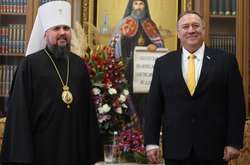 Митрополит Православной церкви Украины Епифаний провел встречу в Киеве с госсекретарем США Майком Помпео