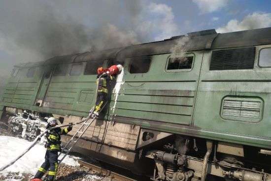 Потяг Запоріжжя – Київ загорівся під час руху