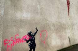 У Британії понівечили графіті Бенксі через два дні після його створення