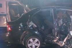  Після зіткнення легковий автомобіль почав горіти 