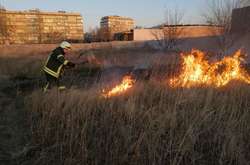 Загорання трав'яного настилу у Києво-Святошинському районі