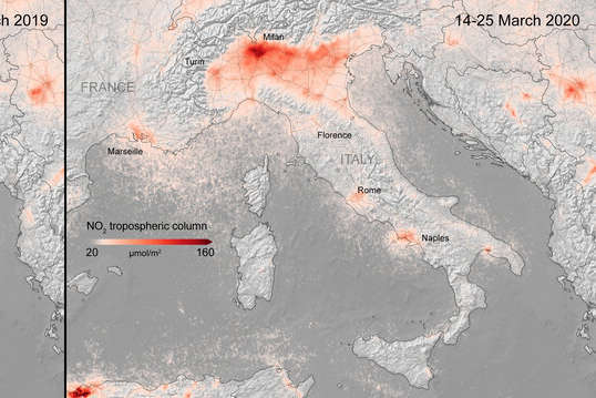 Пандемия коронавируса резко снизила загрязнение воздуха в Европе
