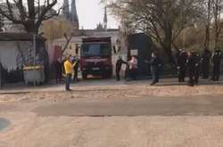 На Печерську відбулася акція протесту біля забудови