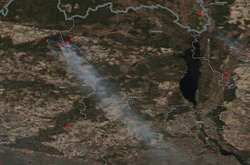 NASA показало из космоса пожар в Чернобыльской зоне (фото)