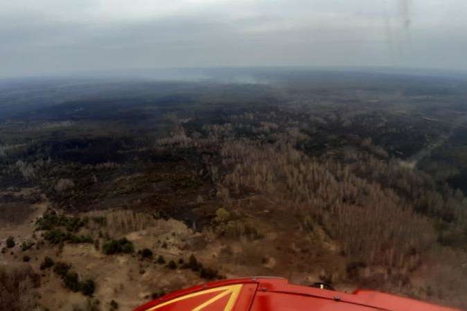 Тліють пеньки та дерева: у Чорнобильській зоні відкритого вогню немає 
