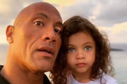47-летний голливудский актер Дуэйн Скала Джонсон с дочерью Жасмин