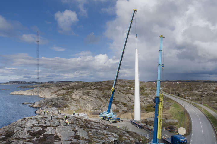 У Швеції встановили першу дерев’яну 30-метрову щоглу-вітрогенератор