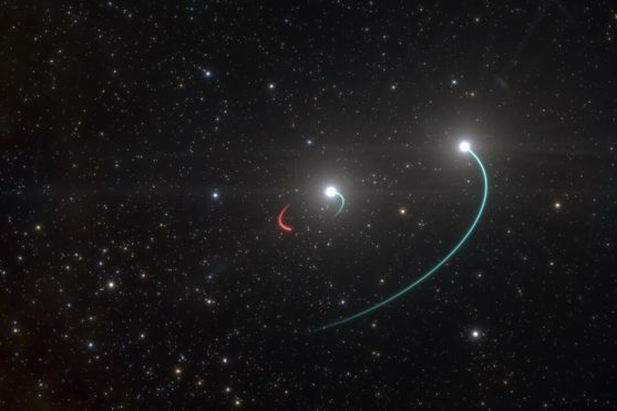 Вчені виявили потрійну зоряну систему з чорною дірою, яку можна побачити неозброєним оком