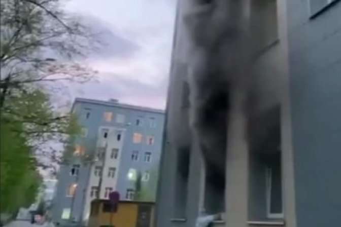 В Москве горела больница для пациентов с коронавирусом: видео