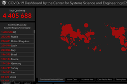 В цілому кількість тих, що заразилися коронавірусом по світу наближається до 4,5 млн людей