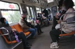 Потяг київського метро, ранок 26 травня