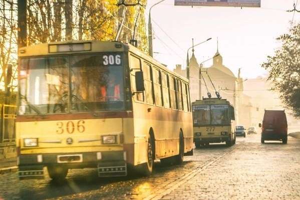 У Чернівцях бабуся покаталась містом, причепшись до драбини тролейбуса (відео)