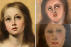 В Испании реставратор случайно испортил картину. Ее прозвали «картофельной Мадонной»