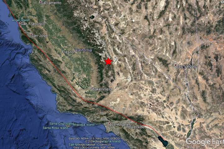У Каліфорнії стався землетрус магнітудою 6,0