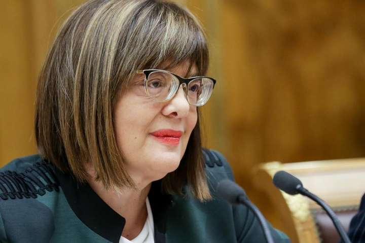 Спікерка парламенту Сербії захворіла на коронавірусну хворобу