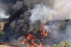 На Миколаївщині горить сміттєзвалище (відео)