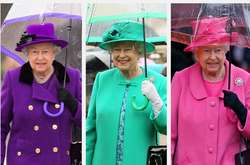 Журналисты раскрыли секрет зонтов Елизаветы II в цвет наряда