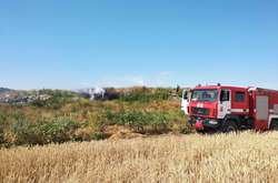 Наразі  загорання локалізовано на площі 300 кв.м біля Трипілля  