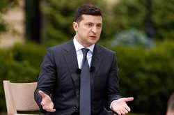 Володимир Зеленський під час пресконференції з нагоди першої річниці свого президентства. Київ 20 травня 2020 року