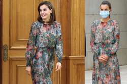 Королева Испании появилась на публике в дешевом платье из масс-маркета