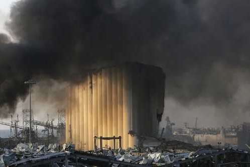 Последствия взрыва в Бейруте. Вид из космоса