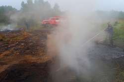  Вогнем знищене торф’яне поле окремими осередками на загальній площі 0,1 га 