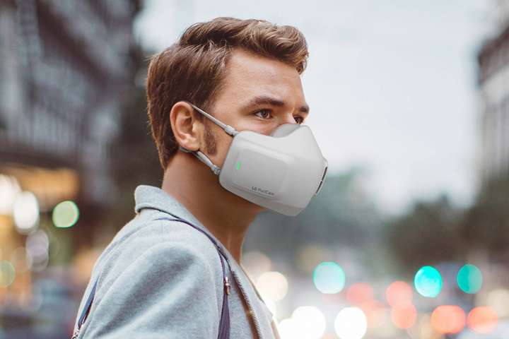 LG створила маску з електричною системою очищення повітря