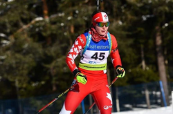 Бенкс в процесі біатлонної гонки