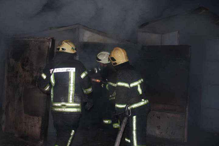 На території гаражного кооперативу в Києві сталася пожежа