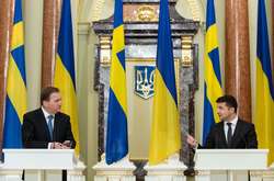  Прем’єр-міністром Швеції Стефан Левен та президент України Володимир Зеленський 