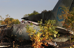 Місце катастрофи Ан-26 під Харковом показали з висоти пташиного польоту