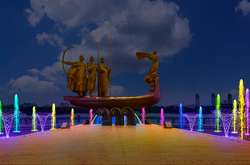 Біля пам’ятника засновникам Києва з’явиться світловий водограй (фото)