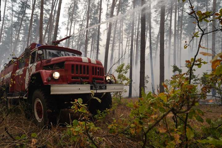 На Луганщині пожежники загасили сім з десяти основних осередків вогню  
