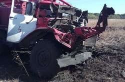 В Луганской области пожарный автомобиль наехал на взрывчатку: есть пострадавшие