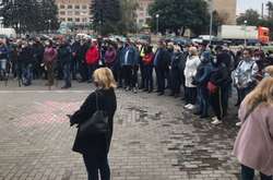 В Черкассской области люди протестуют против «красной» зоны