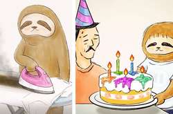 Абсурдные и очень смешные комиксы о сложной жизни ленивцев в нашем обществе