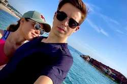  Наталія Королевська з сином Ростиславом Солодом 