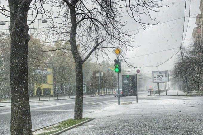 <p>Перший сніг у Харкові</p> - У Харкові випав перший сніг