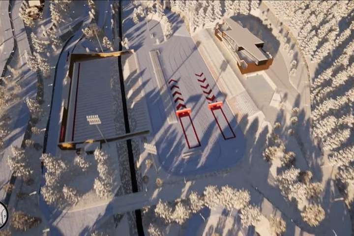 На біатлонному стадіоні в Буковелі вже збудували стрільбище (фото і відео)