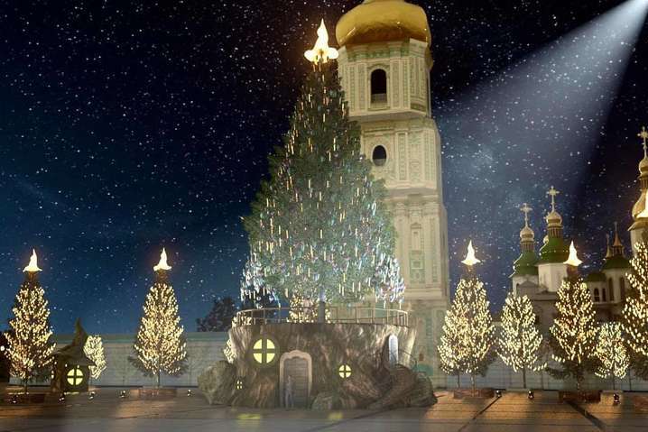 У центрі Києва встановлять три новорічні ялинки, головну – обнесуть парканом