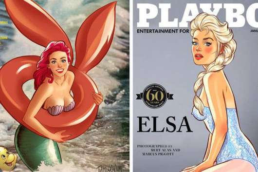Что будет, если диснеевских принцесс поместить на обложки Playboy: пикантные фото
