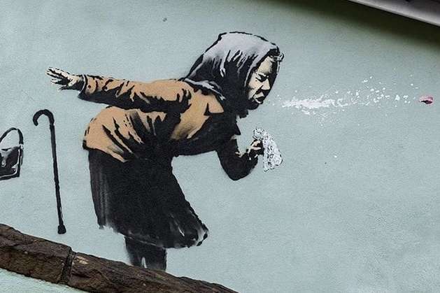 Бабушка, которая чихает: Бэнкси нарисовал новое граффити