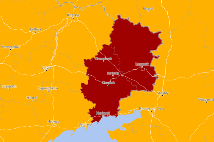 Две области Украины попали в список самых опасных мест в мире