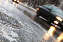 На дорогах Києва ожеледиця