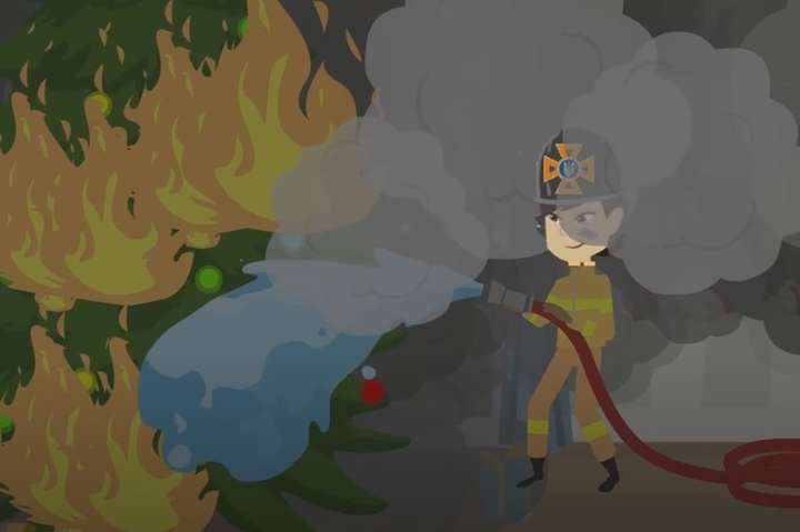 Як безпечно зустріти Новий рік: створено мультфільм на пожежну тематику