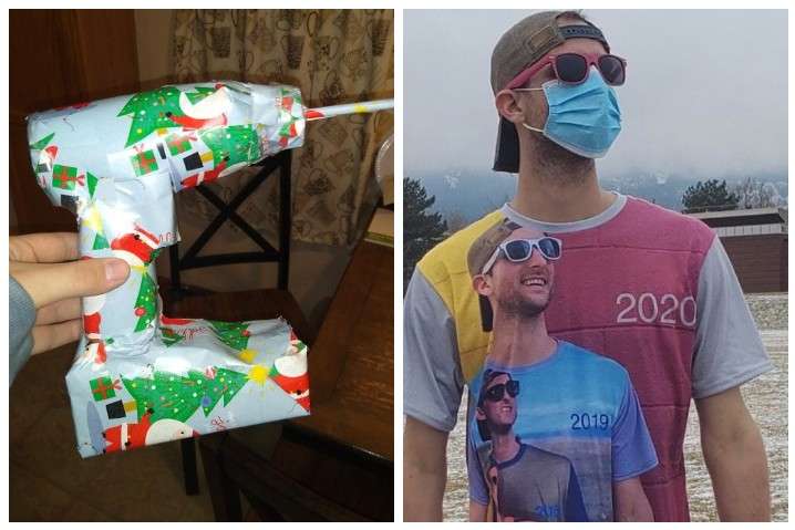 Курьезные фото шутников, которые умудрились в новогодние подарки спрятать подколы